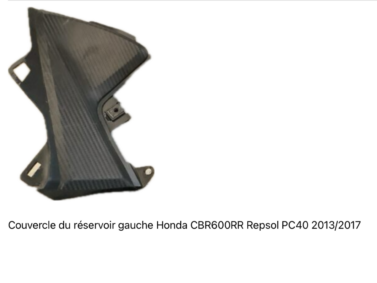Couvercle du réservoir coté gauche Honda CBR600RR Repsol PC40 2013/2017